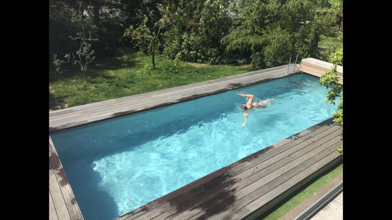 Uber den Dächern: Aussichts-Wohnung mit Rheinblick und Sport-Pool Koblenz  Exterior photo